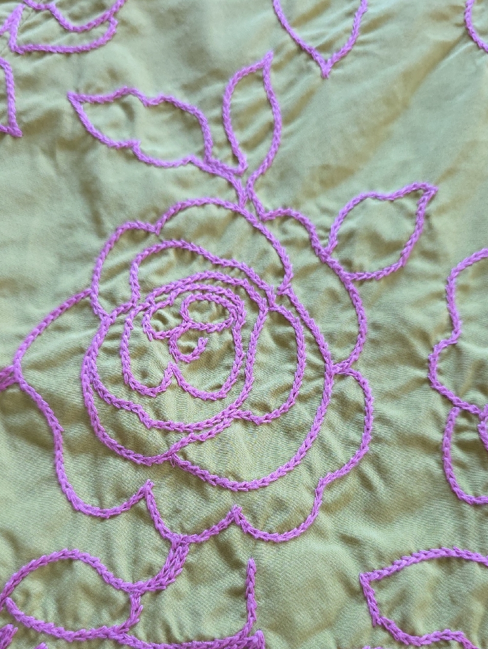 J. Jill A-Line Skirt Womens Size 8 Y2k Vintage Boho Fairy Green Pink Embroidery - Picture 3 of 10